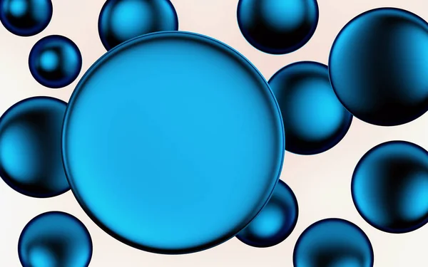 Blå abstrakta sfär bollen bakgrund för din design. 3D render — Stockfoto