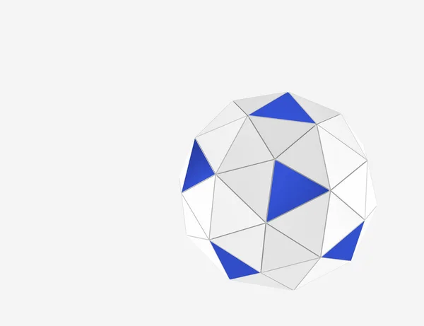 Blaue und weiße Kugeln Geometrie Hintergrund. abstrakte 3D-Darstellung — Stockfoto