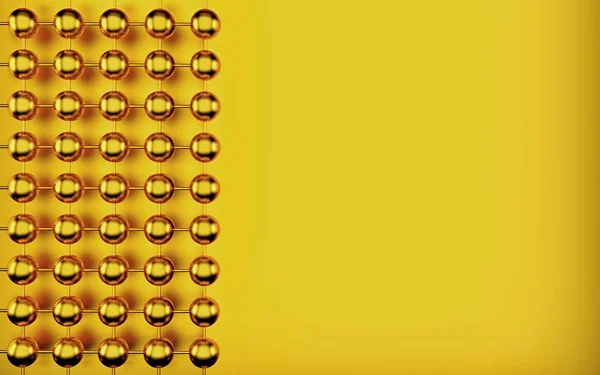 Fondo de bola esfera abstracta de oro para su diseño. 3d renderizar — Foto de Stock