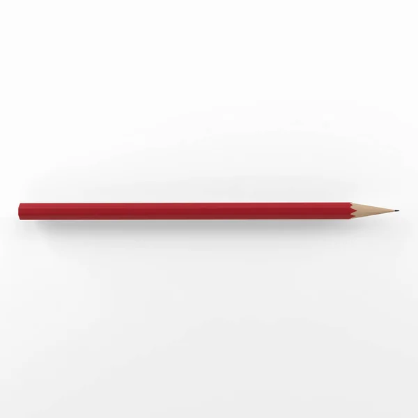 Pencil on pure white background. 3d render — Stock Photo, Image