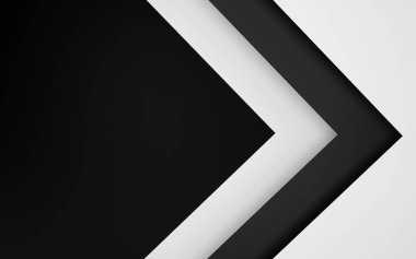 Arka beyaz ve siyah geometrik plan. 3D render