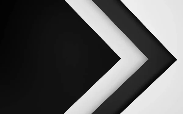 Abstracte witte en zwarte geometrische achtergrond. 3D render — Stockfoto