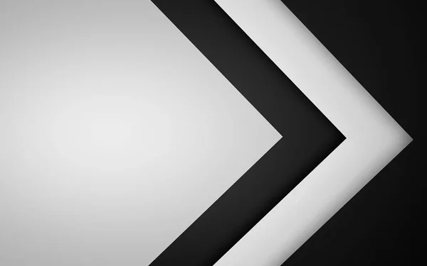 Abstracte witte en zwarte geometrische achtergrond. 3D render — Stockfoto