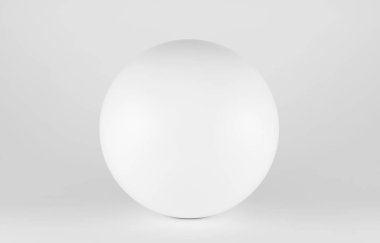 Beyaz shpere inci beyaz arka plan üzerinde izole. 3D render