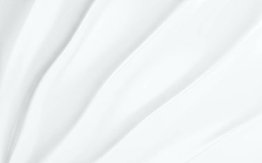 Beyaz ipek perdelik ve kumaş arka plan. 3D render