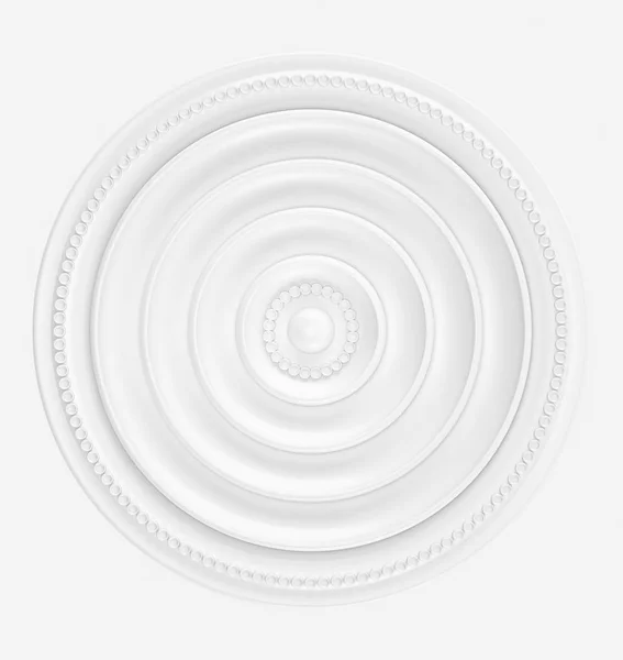 Elemento decorativo in gesso bianco per interni. rendering 3d — Foto Stock