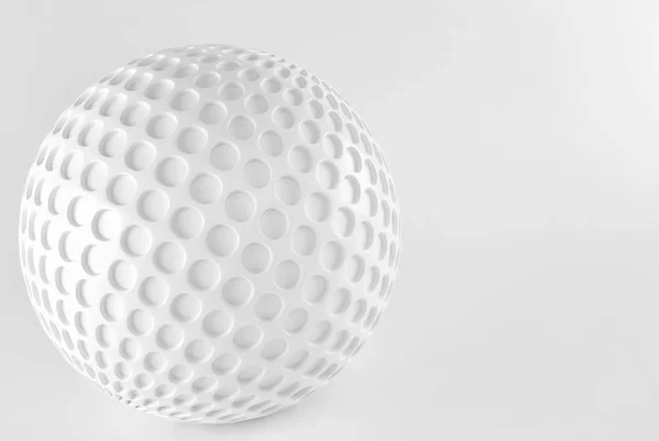 Weiße Kugel auf weißem Hintergrund. 3D-Darstellung — Stockfoto