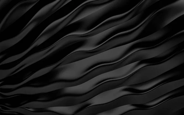 ブラック波状の背景色スプラッシュ、エレガントな上品なデザイン。3Dレンダリング — ストック写真