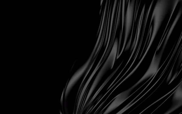 ブラック波状の背景色スプラッシュ、エレガントな上品なデザイン。3Dレンダリング — ストック写真