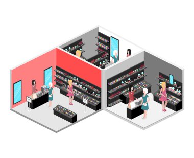 İzometrik iç kozmetik Dükkanı
