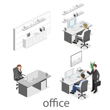  İzometrik Office iç
