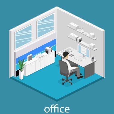  İzometrik Office iç