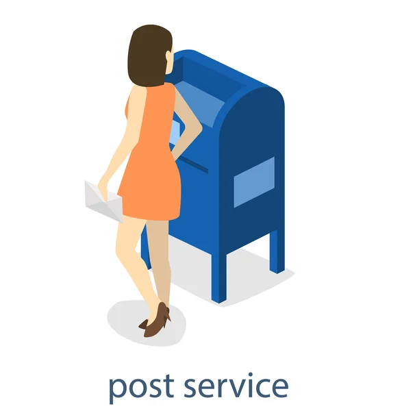 Mailbox, post service — Stock vektor