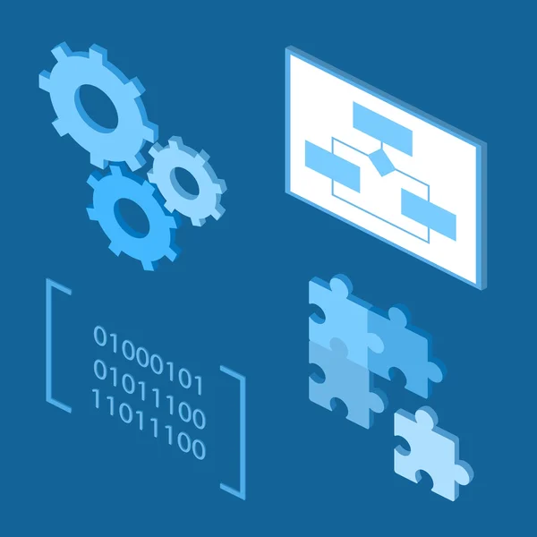 Symbole der Softwareentwicklung — Stockvektor