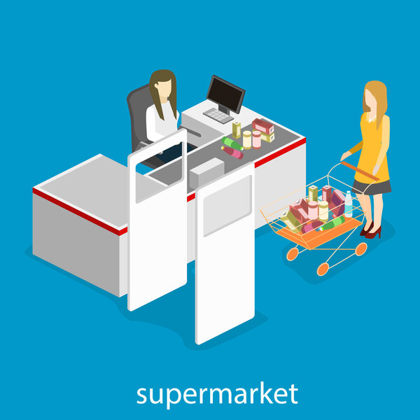 element of interior of grocery store