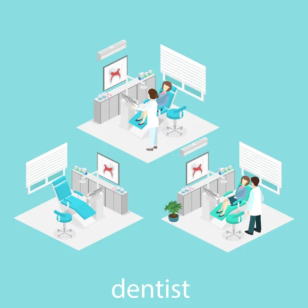 Interiores del consultorio del dentista . — Vector de stock