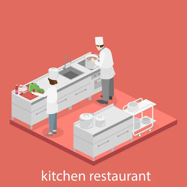 Intérieur du kit restaurant professionnel — Image vectorielle