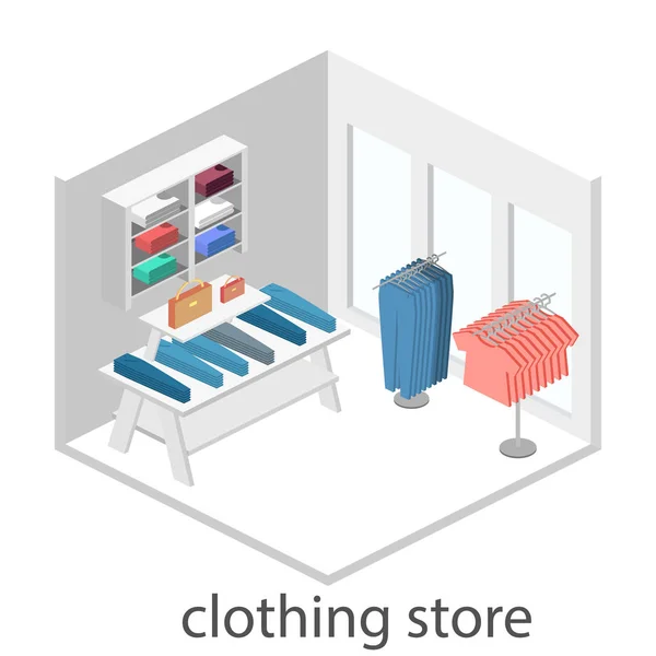 Interior of clothing store — Stock Vector