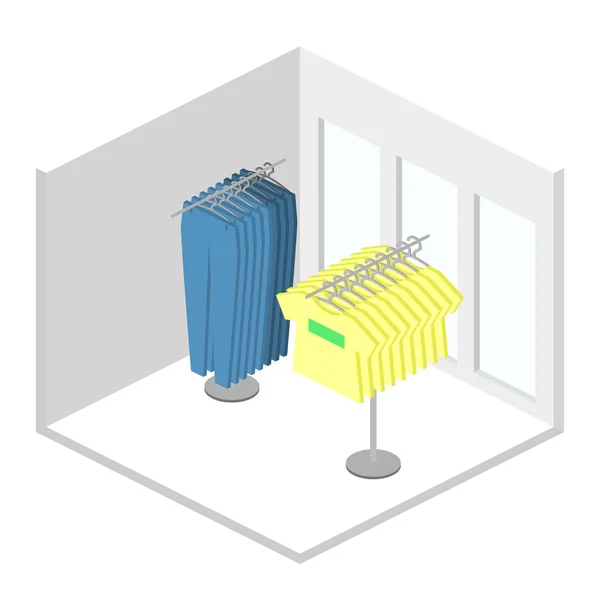 Інтер'єр магазину одягу — стоковий вектор