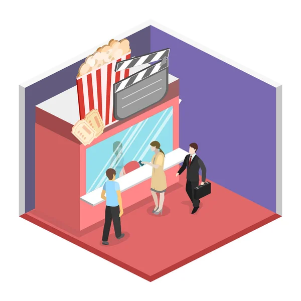 Cine teatro taquilla — Vector de stock