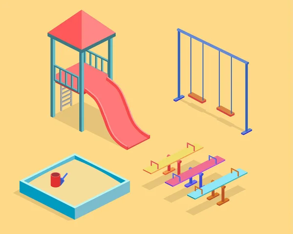 Set parco giochi per bambini — Vettoriale Stock