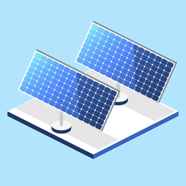 Painéis solares exteriores — Vetor de Stock
