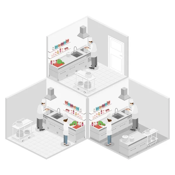 Interno della cucina professionale del ristorante — Vettoriale Stock