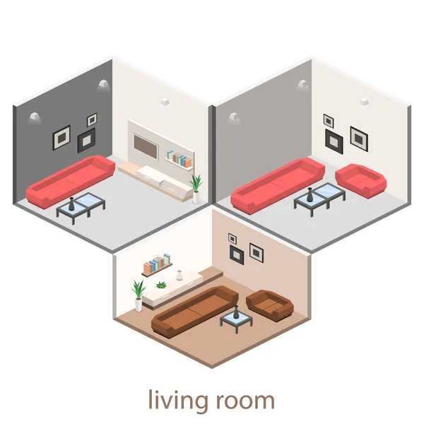 Interior de uma sala de estar moderna. —  Vetores de Stock