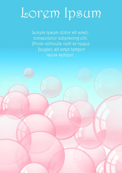 Bakgrund med rosa bubbelgum — Stock vektor