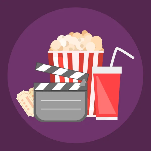 Popcorn pour cinéma — Image vectorielle