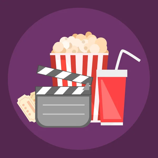 Palomitas de maíz para cine — Vector de stock