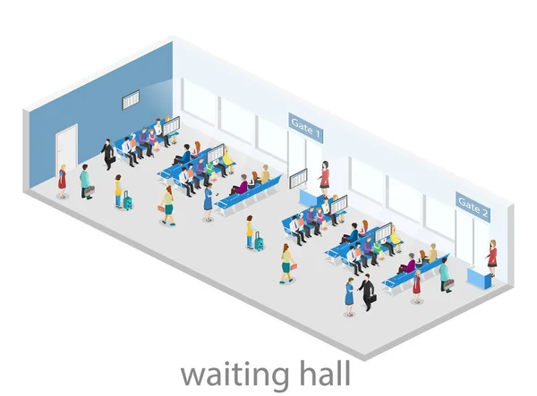 Interno della sala d'attesa in aria — Vettoriale Stock