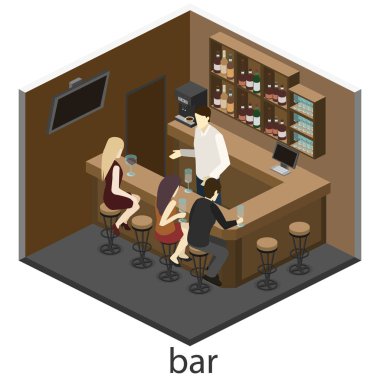 iç in bar veya pub.