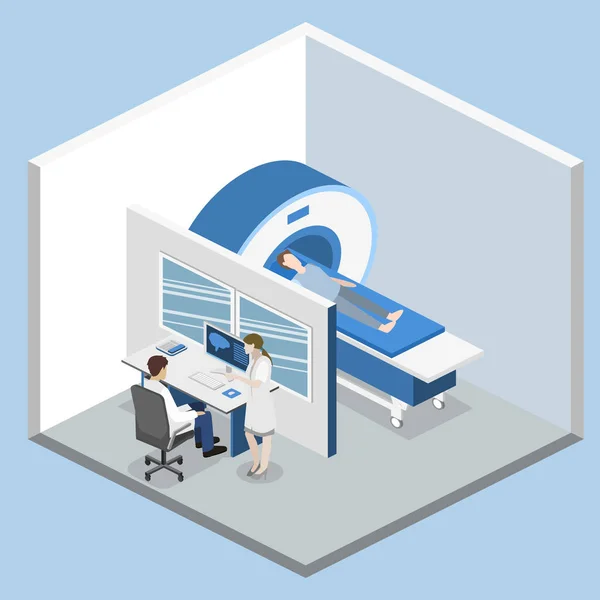 Hastane tıbbi MRI web — Stok Vektör