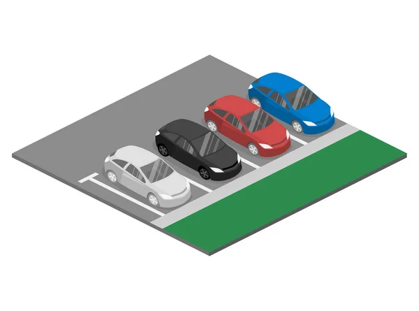 Nahverkehr. Parkplatz — Stockvektor