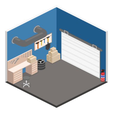 yer garajında araçlarıyla çalışma