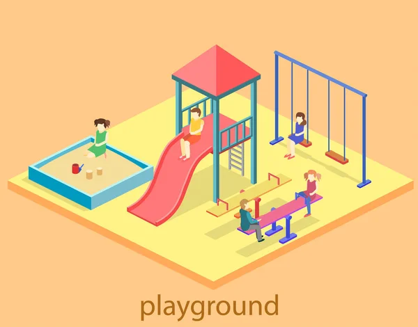 Kids playground set — Stock Vector