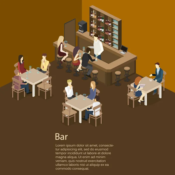 Intérieur du bar ou du pub . — Image vectorielle