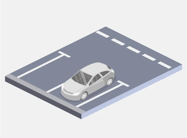 Transporte urbano. espaço de estacionamento — Vetor de Stock