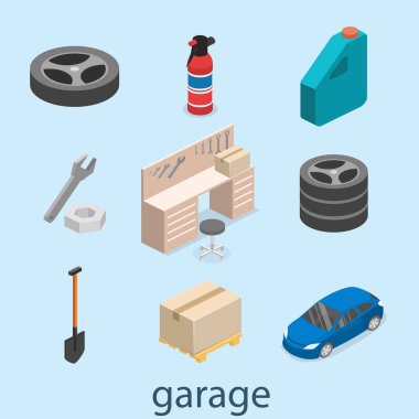 Garaj iç çalışma yerinde.