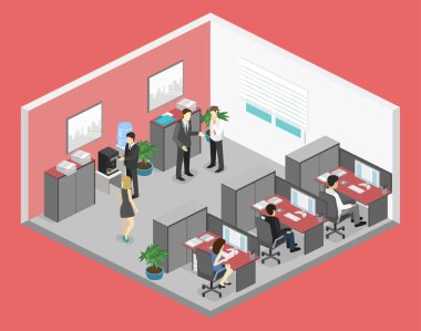 soyut office kat iç bölümleri