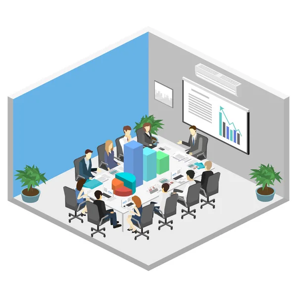 Reunión de presentación de negocios — Vector de stock