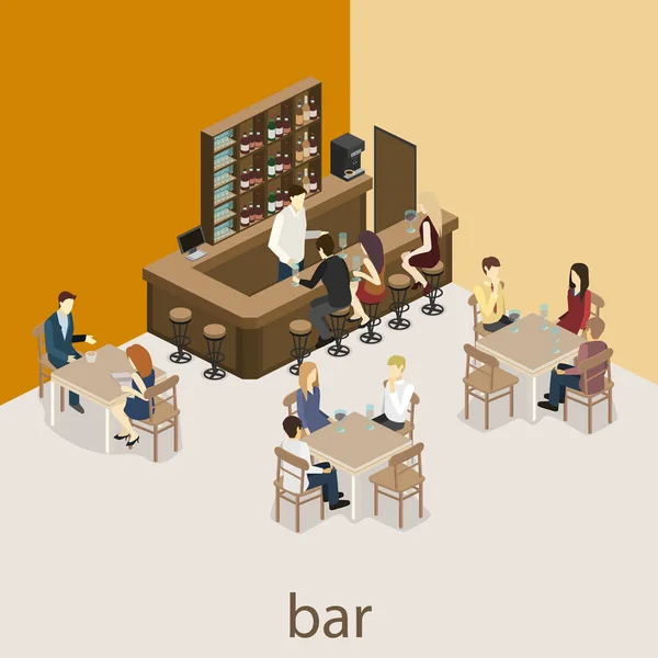 Intérieur du bar ou du pub — Image vectorielle