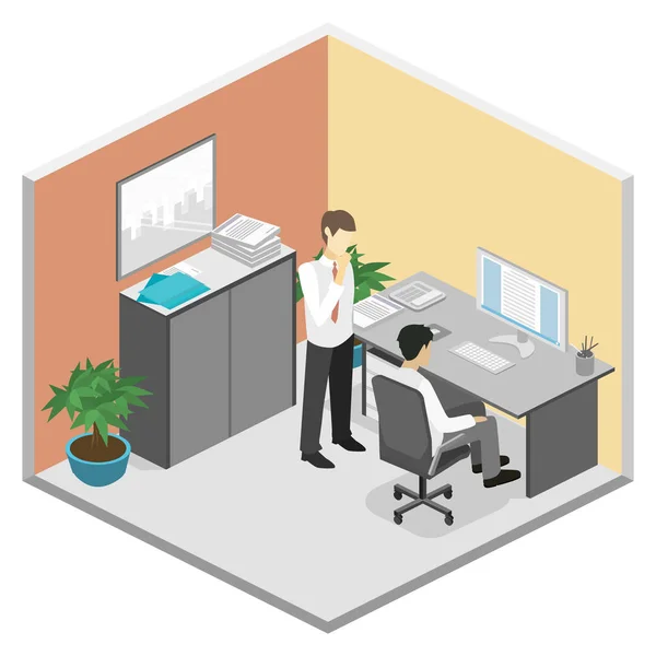 Abstracte office verdieping interieur — Stockvector