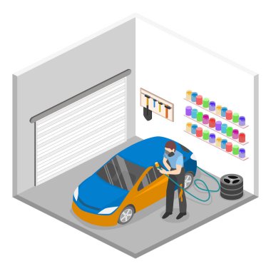 Araba boyama işlemi