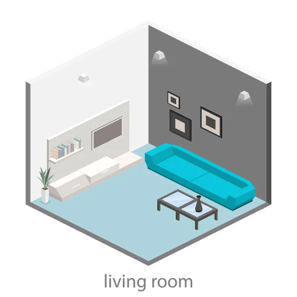 Modern oturma odası tasarımı — Stok Vektör
