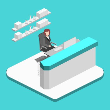 izometrik resepsiyonisti işyerinde