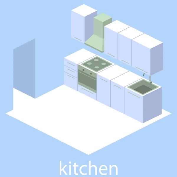 Intérieur de la cuisine moderne — Image vectorielle