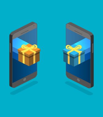 üstünde tepe-in telefon hediye kutusu