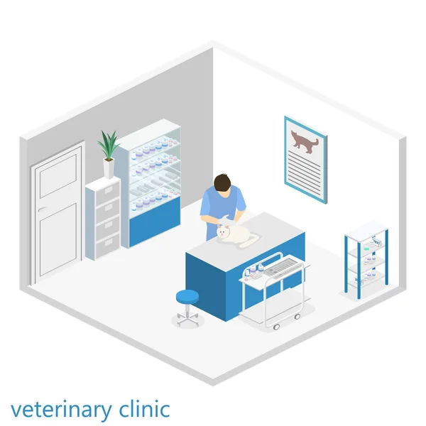 Interior of veterinary clinic — Stock Vector